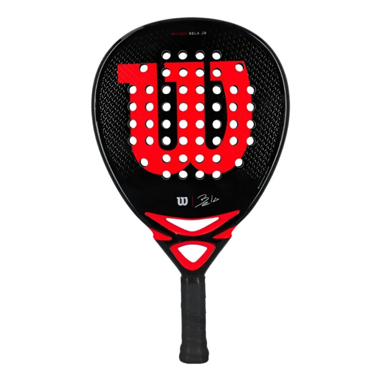 Raqueta de pádel para nińos Wilson Bela Junior color negro con detalles en rojo