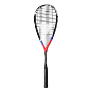 Raqueta de squash Tecnifibre 135 X-Speed color negro con detalles en rojo, azul y blanco
