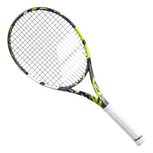Raqueta de tenis Babolat Pure Aero Lite color negro con detalles en verde y blanco