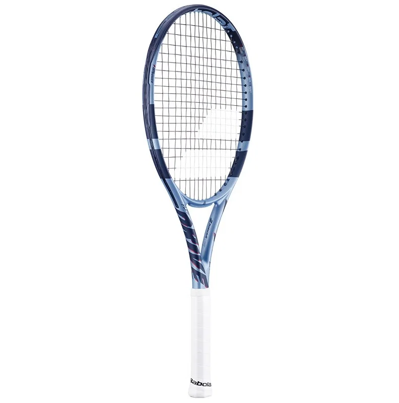 Raqueta de tenis Babolat Pure Drive Lite color Azul con detalles en negro y rojo, imagen de perfil completa